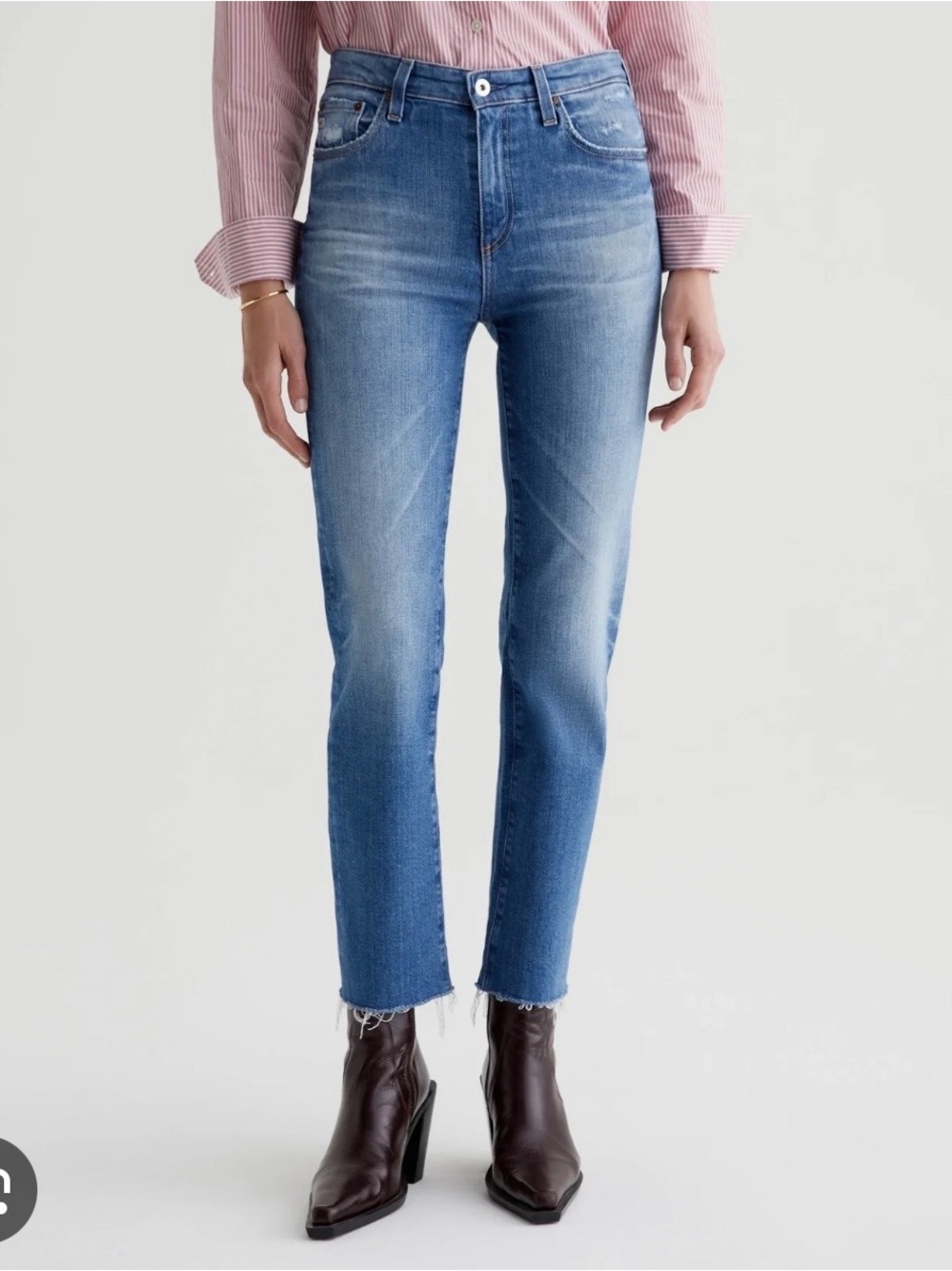 AG Saige Cropped High Rise Jeans